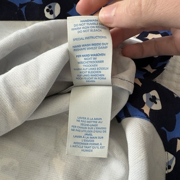 Boden Jessa Lace Tunic Dress Women's Sz 10 Blue Black Floral Mini Twee - Picture 7 of 10